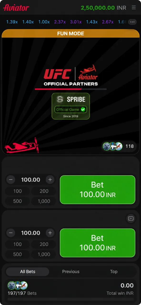 Repeat the lucky play action to win in the Aviator game.